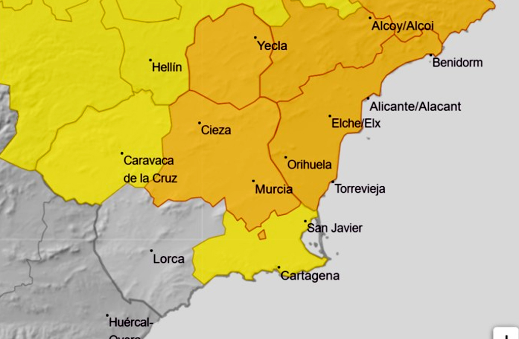 Gran parte de la Regin, en alerta por lluvias y tormentas
